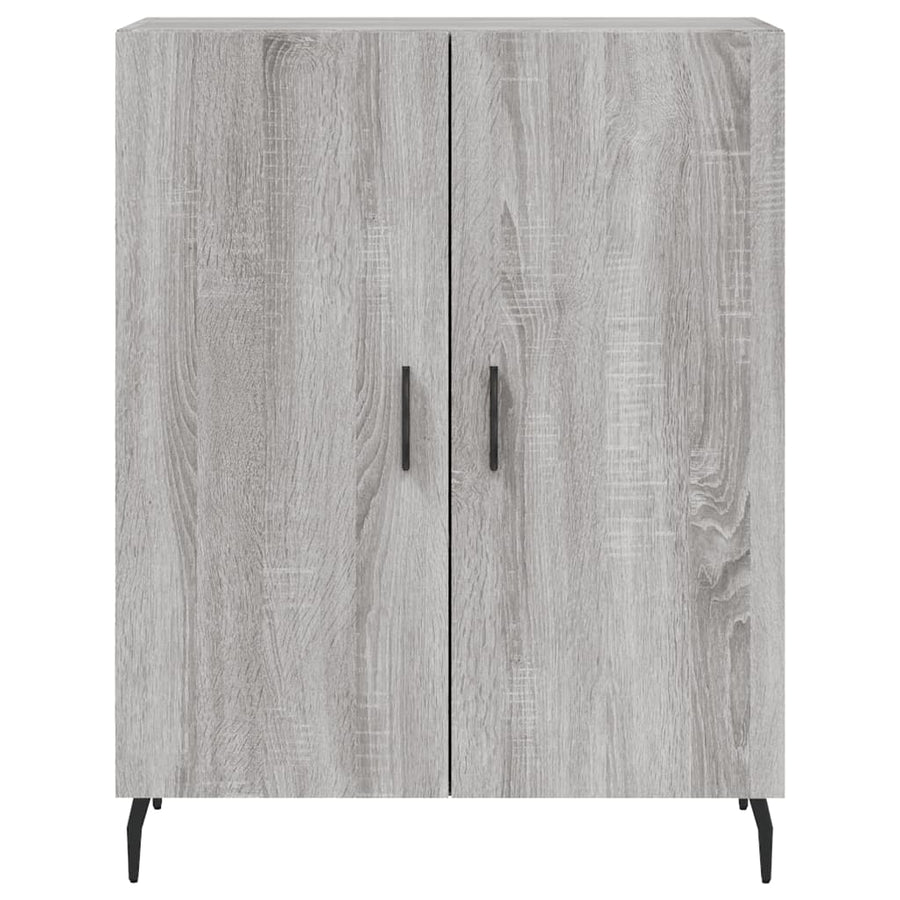 Hoge Kast 69,5X34X180 Cm Bewerkt Hout Eikenkleurig Grijs sonoma