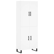 Hoge Kast 69,5X34X180 Cm Bewerkt Hout Wit