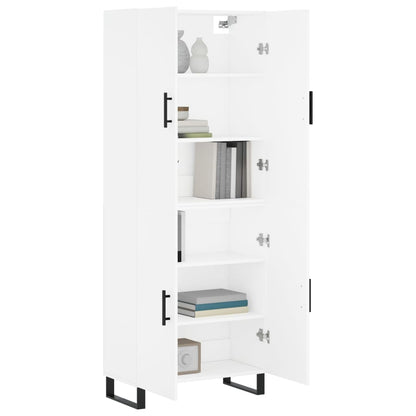 Hoge Kast 69,5X34X180 Cm Bewerkt Hout Wit