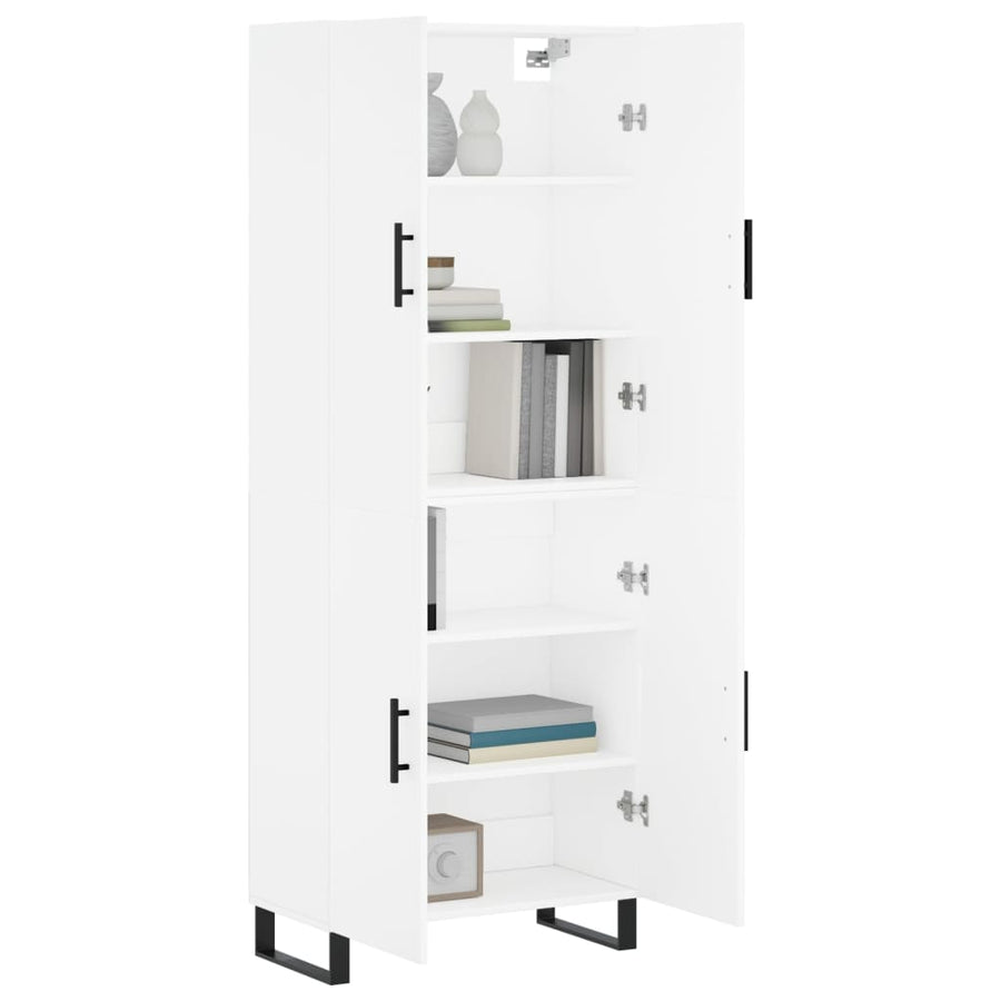 Hoge Kast 69,5X34X180 Cm Bewerkt Hout Wit