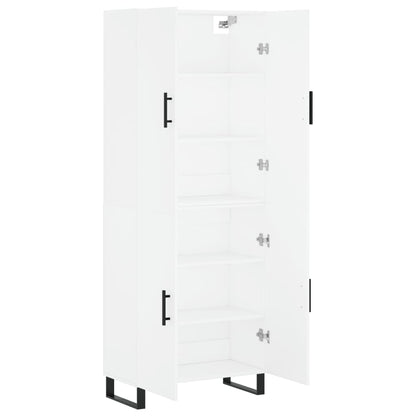 Hoge Kast 69,5X34X180 Cm Bewerkt Hout Wit