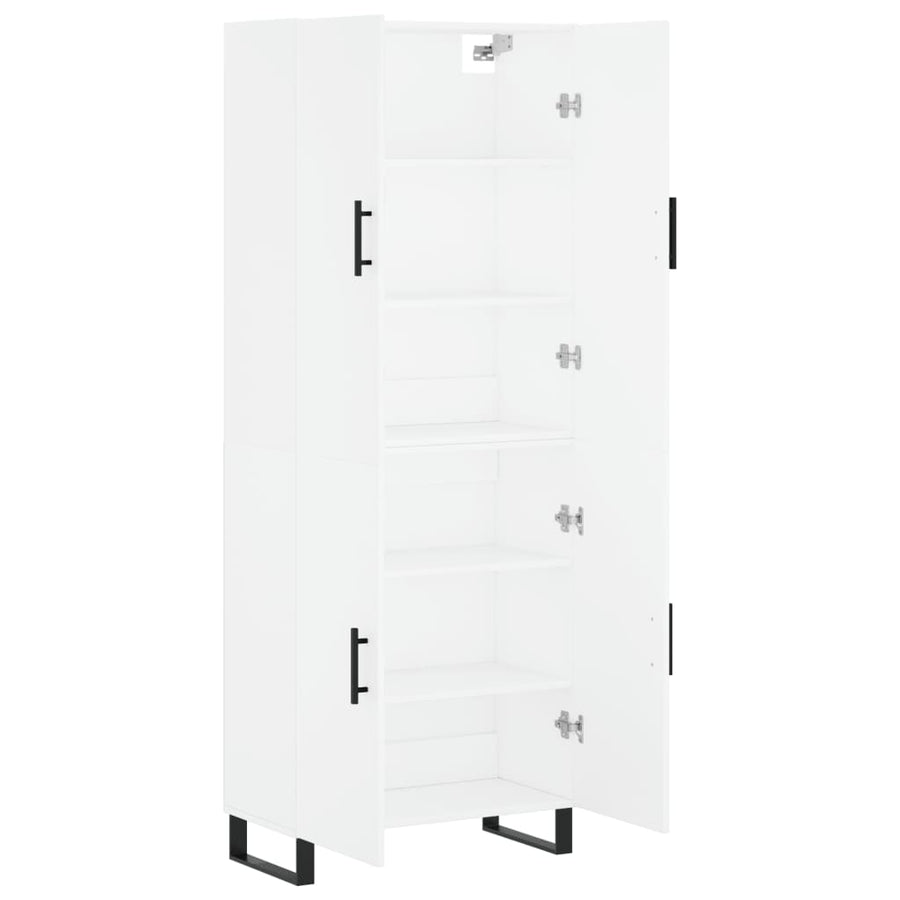 Hoge Kast 69,5X34X180 Cm Bewerkt Hout Wit
