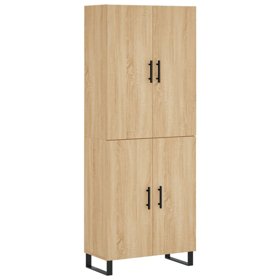 Hoge kast 69,5x34x180 cm bewerkt hout sonoma eikenkleurig