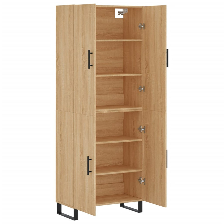 Hoge kast 69,5x34x180 cm bewerkt hout sonoma eikenkleurig