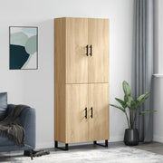 Hoge kast 69,5x34x180 cm bewerkt hout sonoma