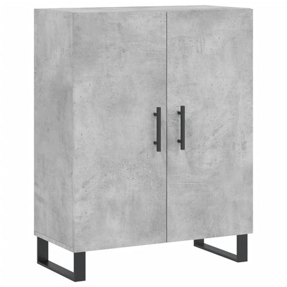 Hoge Kast 69,5X34X180 Cm Bewerkt Hout Betongrijs