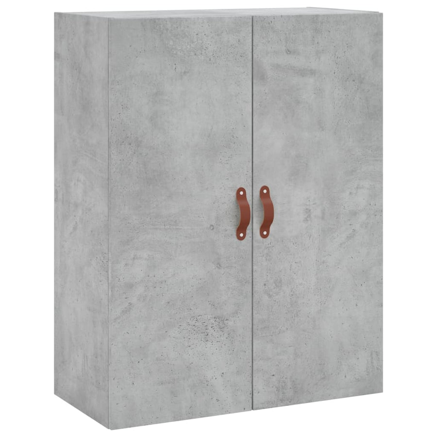 Hoge Kast 69,5X34X180 Cm Bewerkt Hout Betongrijs