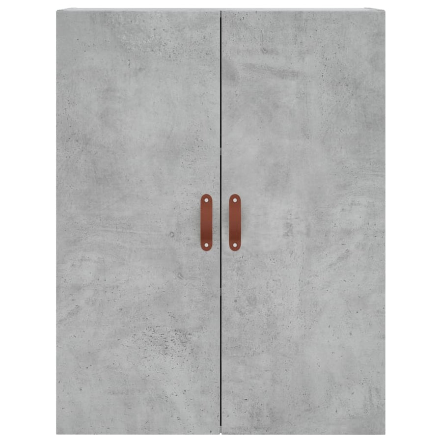 Hoge Kast 69,5X34X180 Cm Bewerkt Hout Betongrijs