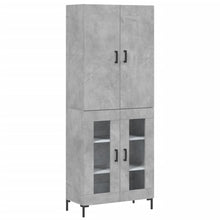 Hoge Kast 69,5X34X180 Cm Bewerkt Hout Betongrijs