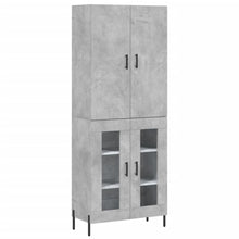 Hoge Kast 69,5X34X180 Cm Bewerkt Hout Betongrijs