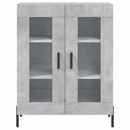 Hoge Kast 69,5X34X180 Cm Bewerkt Hout Betongrijs