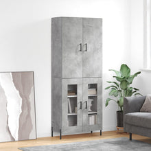 Hoge Kast 69,5X34X180 Cm Bewerkt Hout Betongrijs