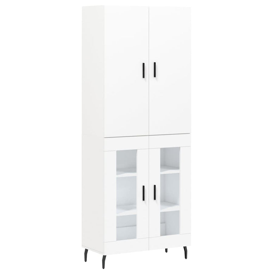 Hoge Kast 69,5X34X180 Cm Bewerkt Hout Wit