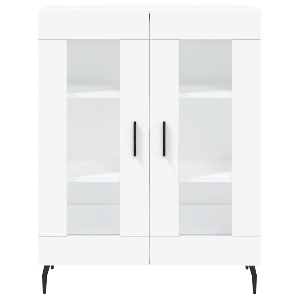 Hoge Kast 69,5X34X180 Cm Bewerkt Hout Wit