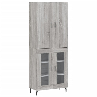 Hoge Kast 69,5X34X180 Cm Bewerkt Hout Grijs Sonoma Eikenkleurig