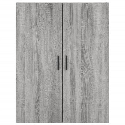 Hoge Kast 69,5X34X180 Cm Bewerkt Hout Grijs Sonoma Eikenkleurig