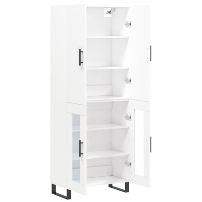 Hoge Kast 69,5X34X180 Cm Bewerkt Hout Wit