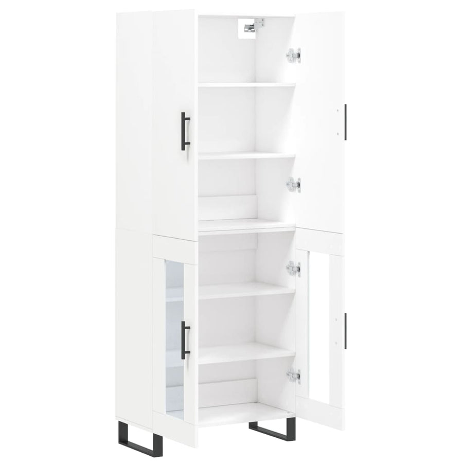 Hoge Kast 69,5X34X180 Cm Bewerkt Hout Wit