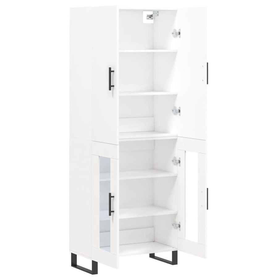 Hoge Kast 69,5X34X180 Cm Bewerkt Hout Wit