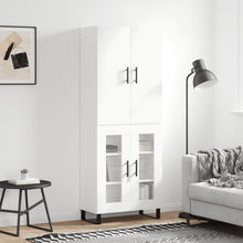Hoge Kast 69,5X34X180 Cm Bewerkt Hout Wit