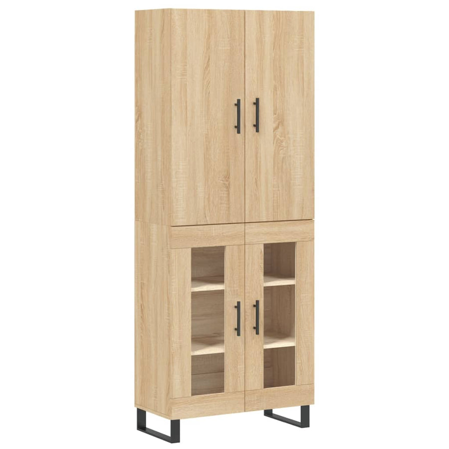 Hoge kast 69,5x34x180 cm bewerkt hout sonoma eikenkleurig