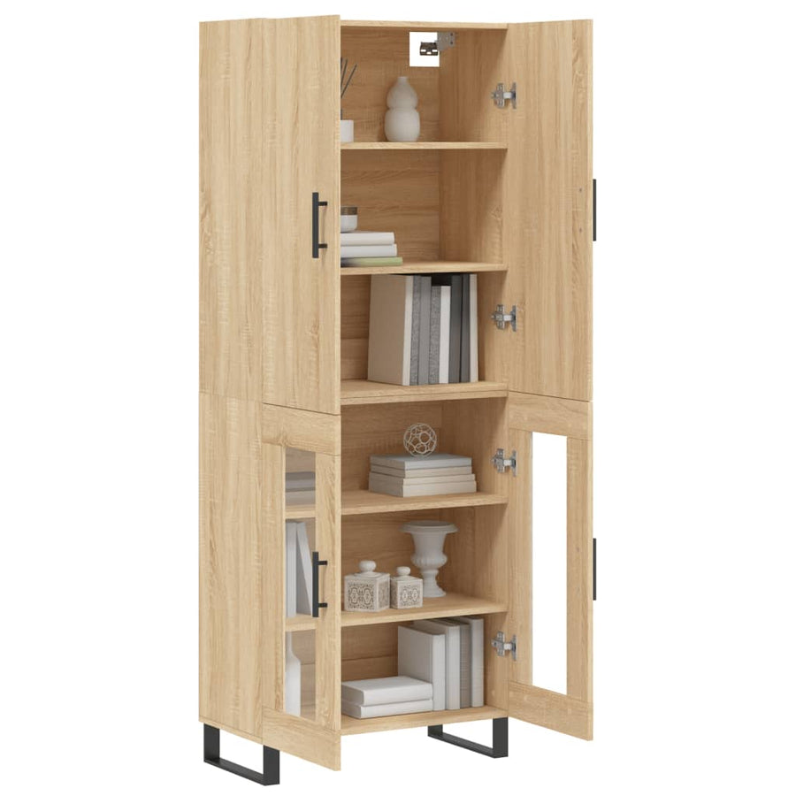Hoge kast 69,5x34x180 cm bewerkt hout sonoma eikenkleurig
