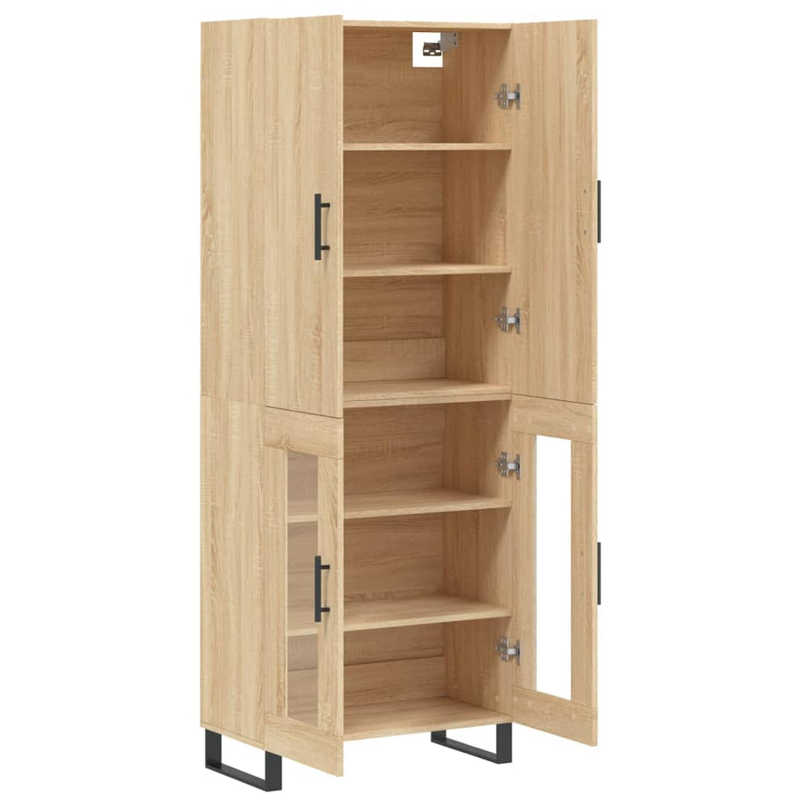 Hoge kast 69,5x34x180 cm bewerkt hout sonoma eikenkleurig