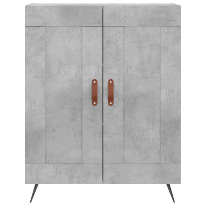 Hoge Kast 69,5X34X180 Cm Bewerkt Hout Betongrijs
