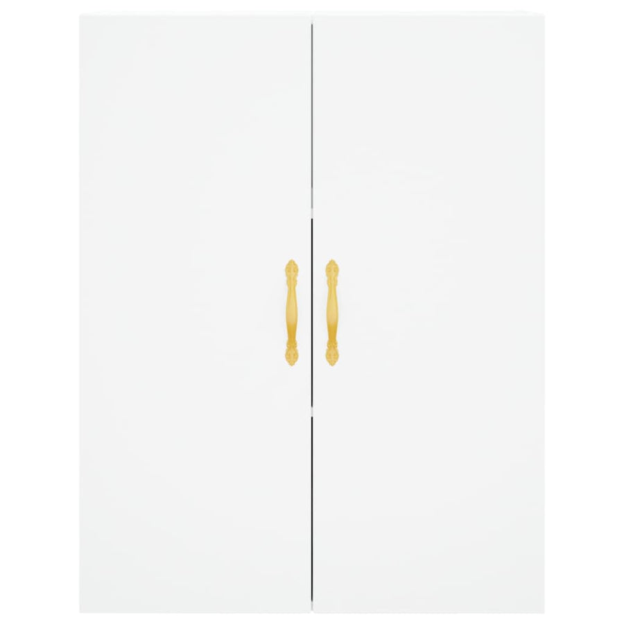 Hoge Kast 69,5X34X180 Cm Bewerkt Hout Wit