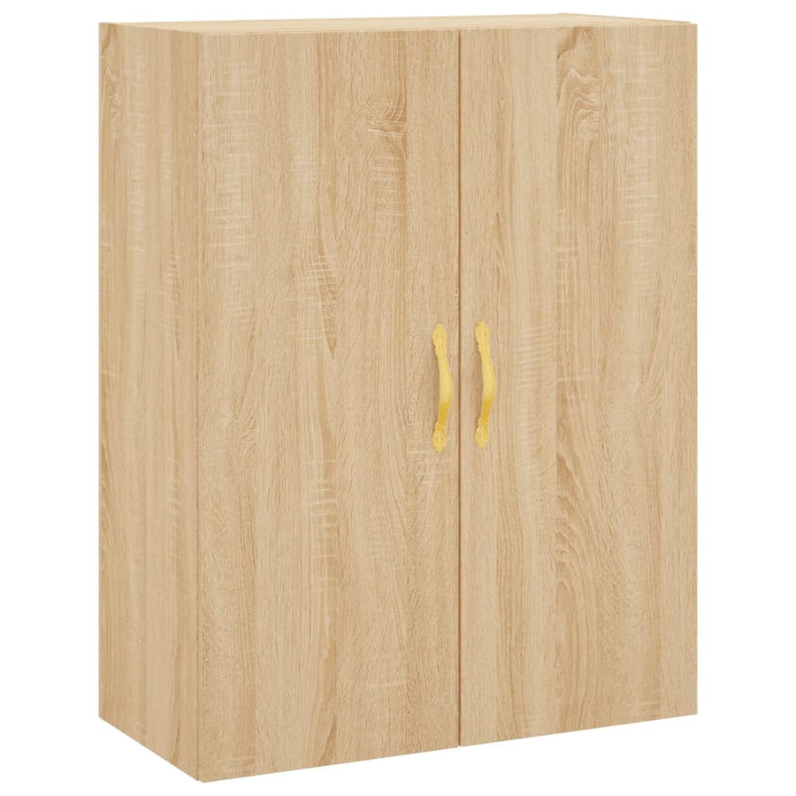 Hoge Kast 69,5X34X180 Cm Bewerkt Hout Kleurig Sonoma eiken