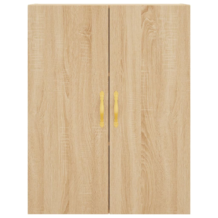 Hoge Kast 69,5X34X180 Cm Bewerkt Hout Kleurig Sonoma eiken