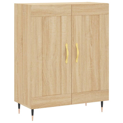 Hoge Kast 69,5X34X180 Cm Bewerkt Hout Kleurig Sonoma eiken