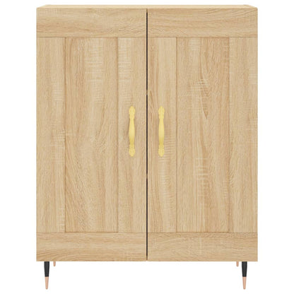 Hoge Kast 69,5X34X180 Cm Bewerkt Hout Kleurig Sonoma eiken