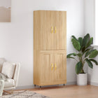 Hoge kast 69,5x34x180 cm bewerkt hout sonoma eiken