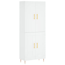 Hoge Kast 69,5X34X180 Cm Bewerkt Hout Wit
