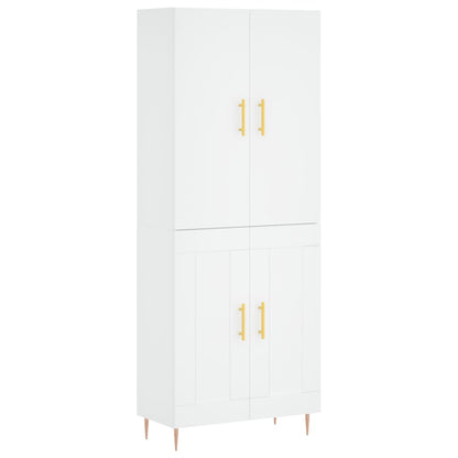 Hoge Kast 69,5X34X180 Cm Bewerkt Hout Wit