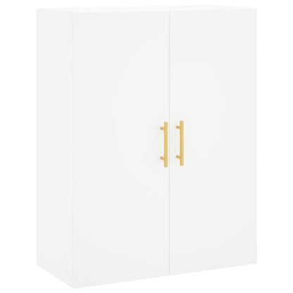 Hoge Kast 69,5X34X180 Cm Bewerkt Hout Wit