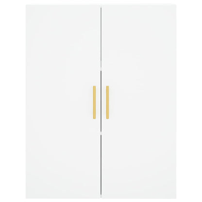 Hoge Kast 69,5X34X180 Cm Bewerkt Hout Wit