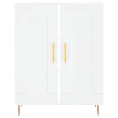 Hoge Kast 69,5X34X180 Cm Bewerkt Hout Wit