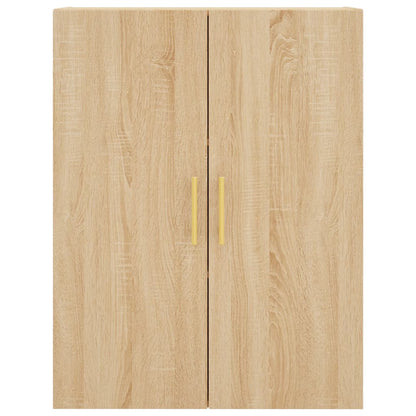 Hoge Kast 69,5X34X180 Cm Bewerkt Hout Kleurig Sonoma eiken