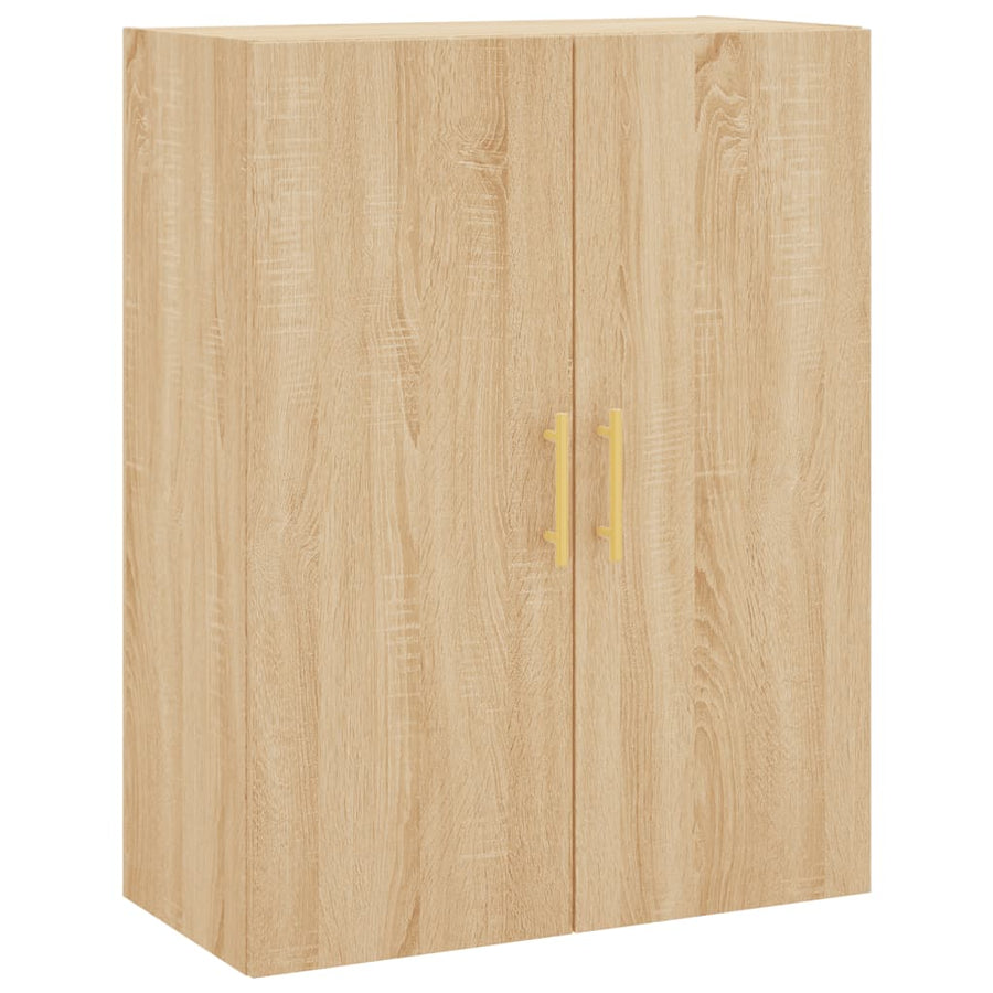Hoge Kast 69,5X34X180 Cm Bewerkt Hout Kleurig Sonoma eiken