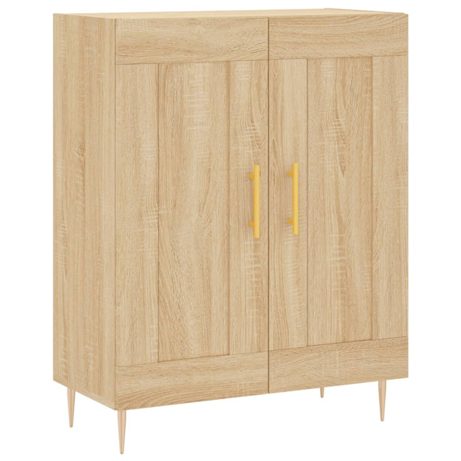 Hoge Kast 69,5X34X180 Cm Bewerkt Hout Kleurig Sonoma eiken