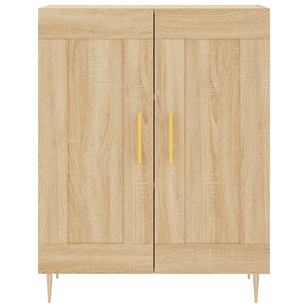 Hoge Kast 69,5X34X180 Cm Bewerkt Hout Kleurig Sonoma eiken