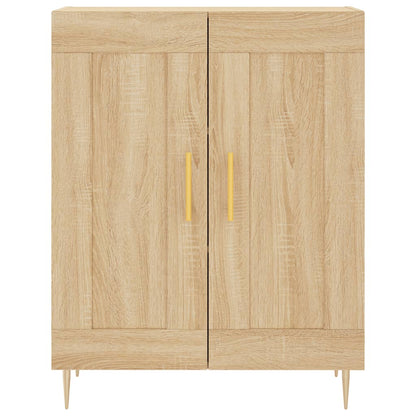 Hoge Kast 69,5X34X180 Cm Bewerkt Hout Kleurig Sonoma eiken