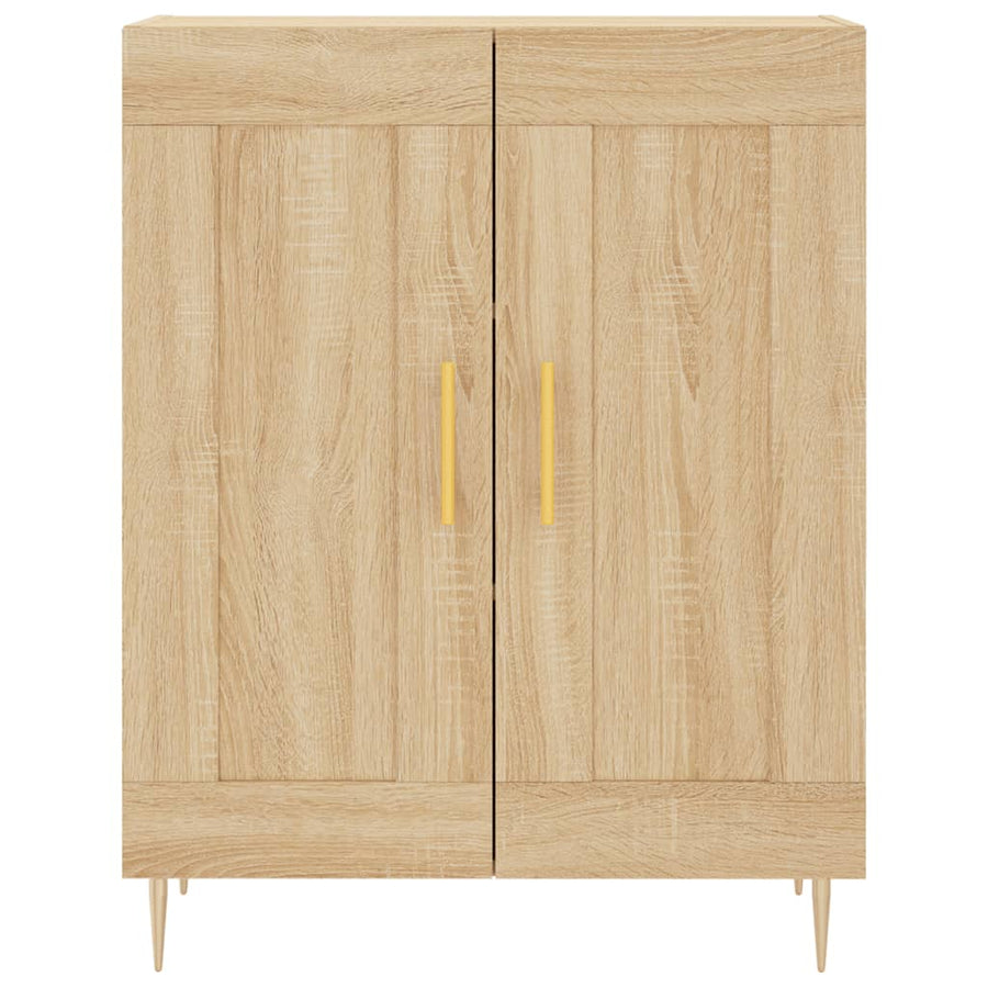 Hoge Kast 69,5X34X180 Cm Bewerkt Hout Kleurig Sonoma eiken