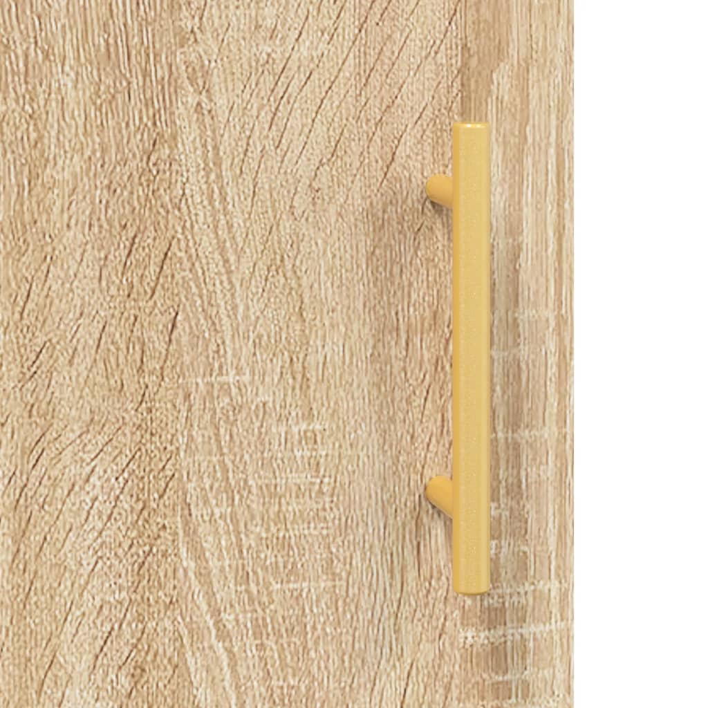Hoge Kast 69,5X34X180 Cm Bewerkt Hout Kleurig Sonoma eiken