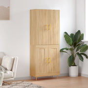 Hoge kast 69,5x34x180 cm bewerkt hout sonoma eiken
