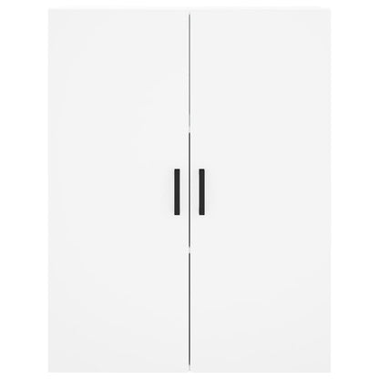 Hoge kast 69,5x34x180 cm bewerkt hout wit