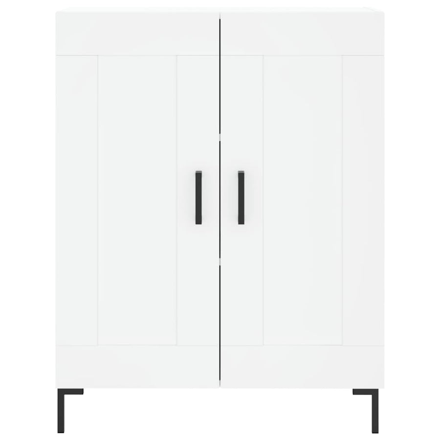 Hoge kast 69,5x34x180 cm bewerkt hout wit