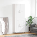 Tall cabinet 69.5x34x180 cm distressed wood white